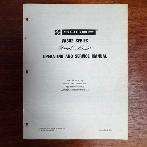 Vintage shure va302 series - vintage,